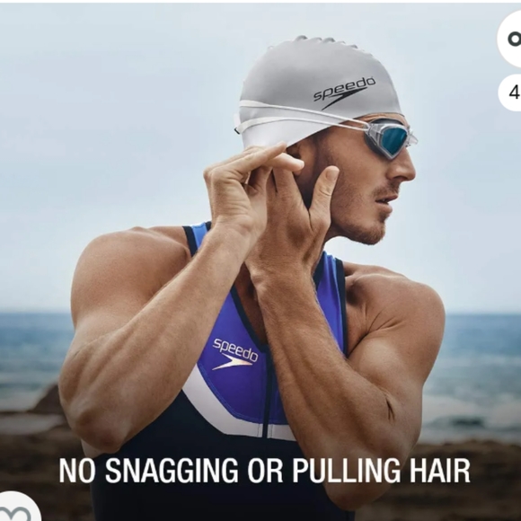 NWT Speedo Solid Silicone Swimcap - Picture 3 of 7